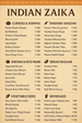North Indian Menu