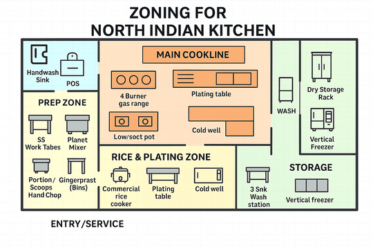 Zoning For North Indian Kitchen