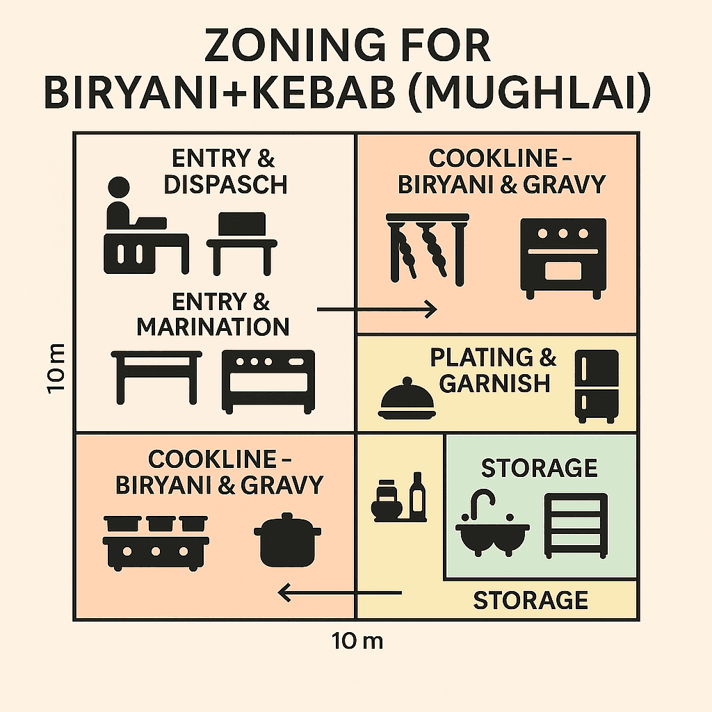 Zoning for Biryani + Kebab