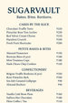 Cakery & Confectionery Menu