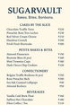 Cakery & Confectionery Menu