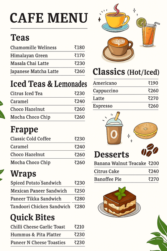Coffee Menu