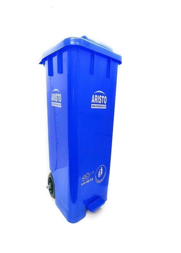 Aristoplast Wheel Waste Bin with Manual Lift (240 Ltr) Multi-colour