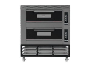 Culinova Electric Deck Oven - S.S Body Gold With Stone (RCE-2000-204-Digital With Base Trolly)