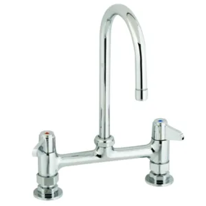 T&S Deck Mount Faucet – 8" Centers with 5" Spout (5F-8DLX05)