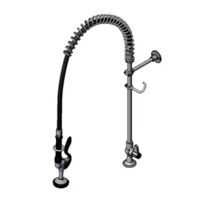 T&S Equip Pre-Rinse Unit: Single Hole, Less Add-on Faucet, QT Ceramic Cartridge, Lever Handles (5PR-1S00)