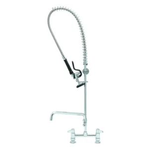 T&S Pre-Rinse Unit – 8" Deck Mount with Add-On Faucet, 12" Swing Nozzle & 5SV Spray Valve (5PR-8D12)