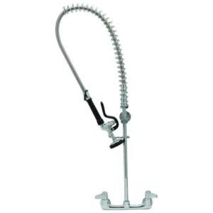 T&S Pre-Rinse Faucet – Wall Mount Base, 8" Centers & 6" Wall Bracket (5PR-8W00)