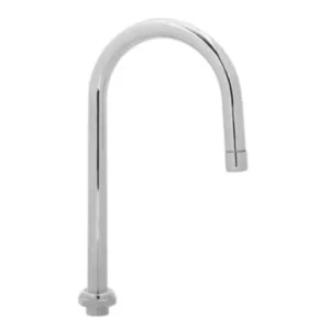 T&S Swivel Gooseneck Spout – 5-1/2" Spread, 11" Height with 3/4-27UN Laminar Outlet Device (5SP-05)