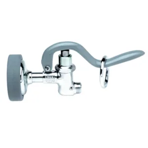 T&S Spray Valve with Gray Rubber Bumper & DOE Spray Face – 1.15 GPM, 7.5 oz-f @ 60 PSI (B-0107)