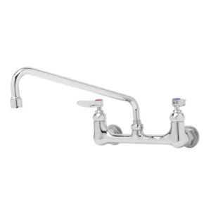 T&S Double Pantry Faucet – Wall Mount, 8" Centers with 12" Swing Nozzle (B-0231)