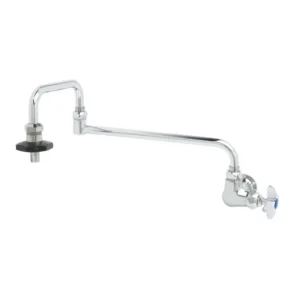 T&S Pot Filler – Wall Mount with Single Control, 18" Double Joint Nozzle & Insulated On-Off Control (B-0592)
