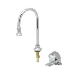 T&S Single Pedal Valve with Dummy Rigid/Swivel Gooseneck & 2.2 GPM Rosespray Outlet (B-2464)