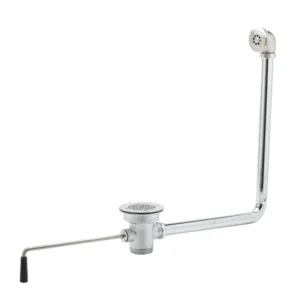 T&S Waste Drain Valve with TwistWaste Twist Drain – 3" x 2" with Overflow & NPT Adapter (B-3940-01)