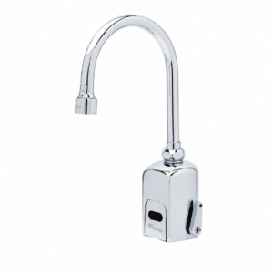 T&S ChekPoint Above-Deck Electronic Faucet – Single Hole Deck Mount with Swivel Gooseneck & 2.2 GPM VR Aerator (EC-3130)