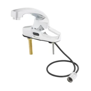 T&S ChekPoint Sensor Faucet – BDE 4" Centers (2-Hole) Deck Mount with Cast Spout, 0.5 GPM VR Aerator & Low-Flow HydroGenerator (EC-3104-VF05-HG)